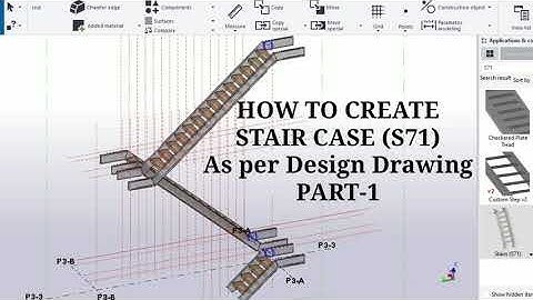 Staircase in Tekla Structure | How to Create Staircase S71 in Tekla Structure | Steel Staircase
