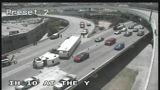 Celebrity 18-wheeler flipped over at I-35 South and I-10 Wealth