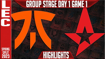 FNC vs AST Highlights Game 1 | LEC Group Stage Day 1 | Fnatic vs Astralis G1