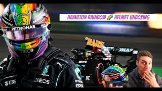 LEWIS HAMILTON 2021 Rainbow QATAR HELMET 1.2 SCALE UNBOXING RARE HELMET!!