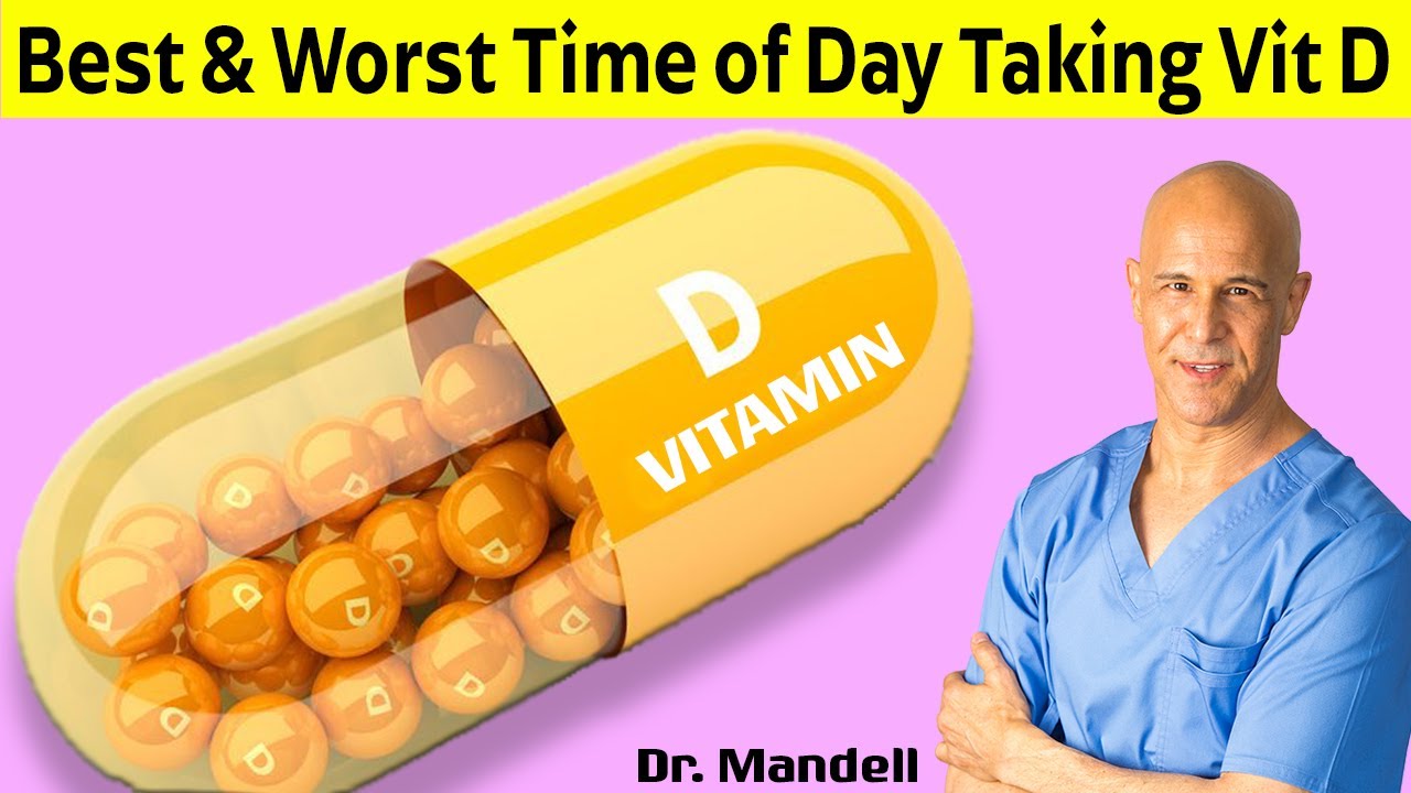 Visual depicting discussion about best and worst times of day to take vitamin D