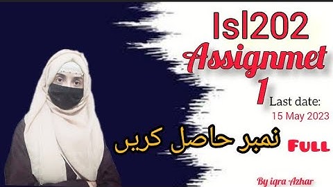 Isl202 Assignment 1 solution 2023 ||#isl202 #assignment1 #2023