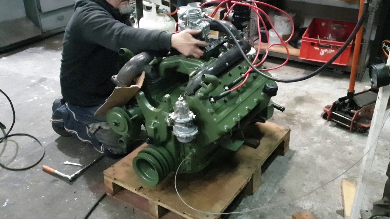 1947 Cadillac 346 flathead first start. - YouTube