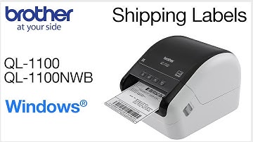 Print Shipping Labels on QL1100 – Windows