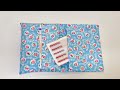 【簡単】ポケットティッシュケースの作り方(ふた付きタイプ)1枚布で作る折り方解説つき
