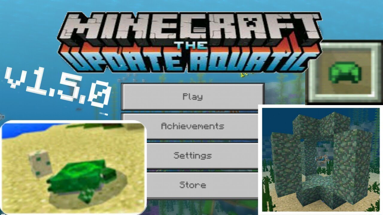 NEW UPDATE MINECRAFT VERSI 1.5.0!! OFFICIAL UDAH ADA TURTLE MAFREN ...