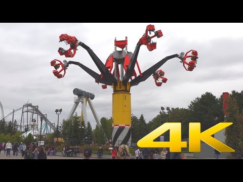 4K | Unique thrill ride Sledge Hammer at Canada's Wonderland
