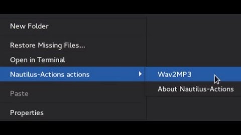 Convert wav2 to mp3  With One Click - Linux