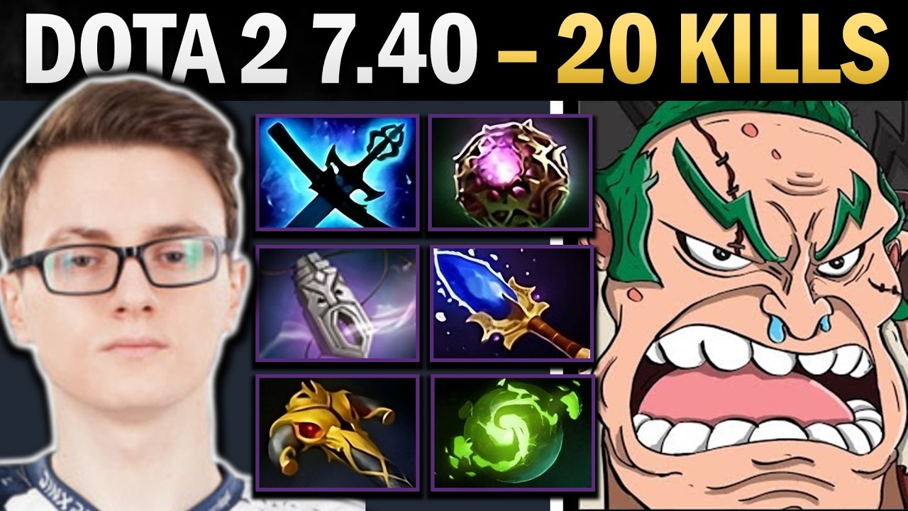Pudge Pro Mid with Tarrasque and 20 Kills - Dota Gameplay