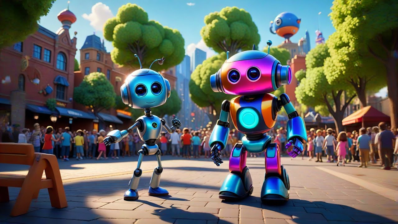 Three Little Robots Beep and Sing | Fun Tech-Themed Song for Kids | Nursery Rhymes and Learning