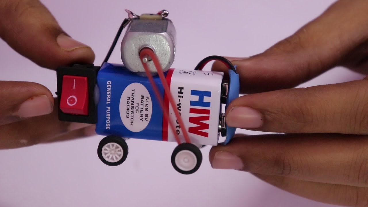 How to Make Simple Electric Mini Motor DIY Car YouTube