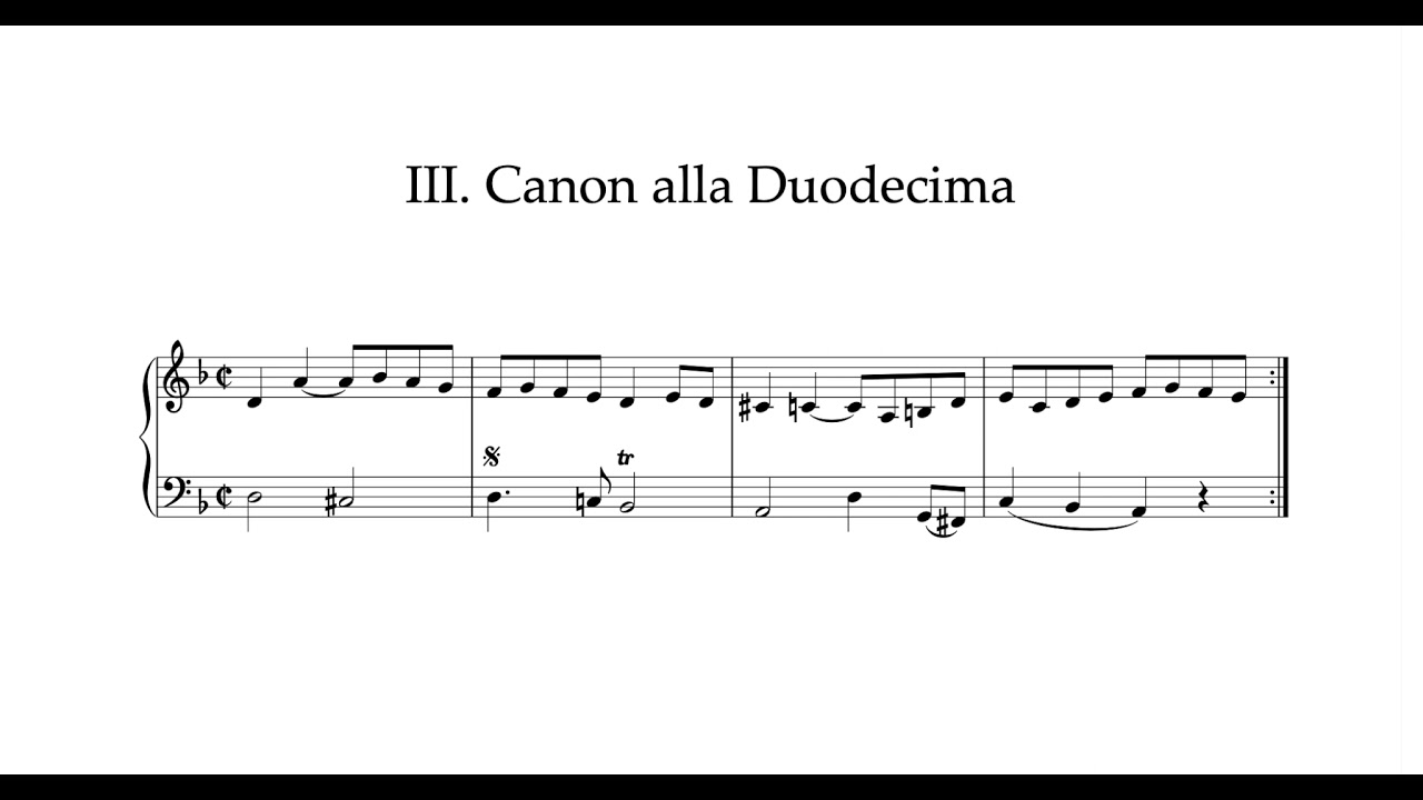 Puzzle Canons on a Theme of J.S. Bach, III. Canon at the Twelfth