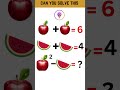 Genius person can solve this questions! | 🧐 Maths Brain Test #maths #shorts #respect #ytshorts
