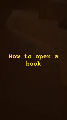 how to open a book