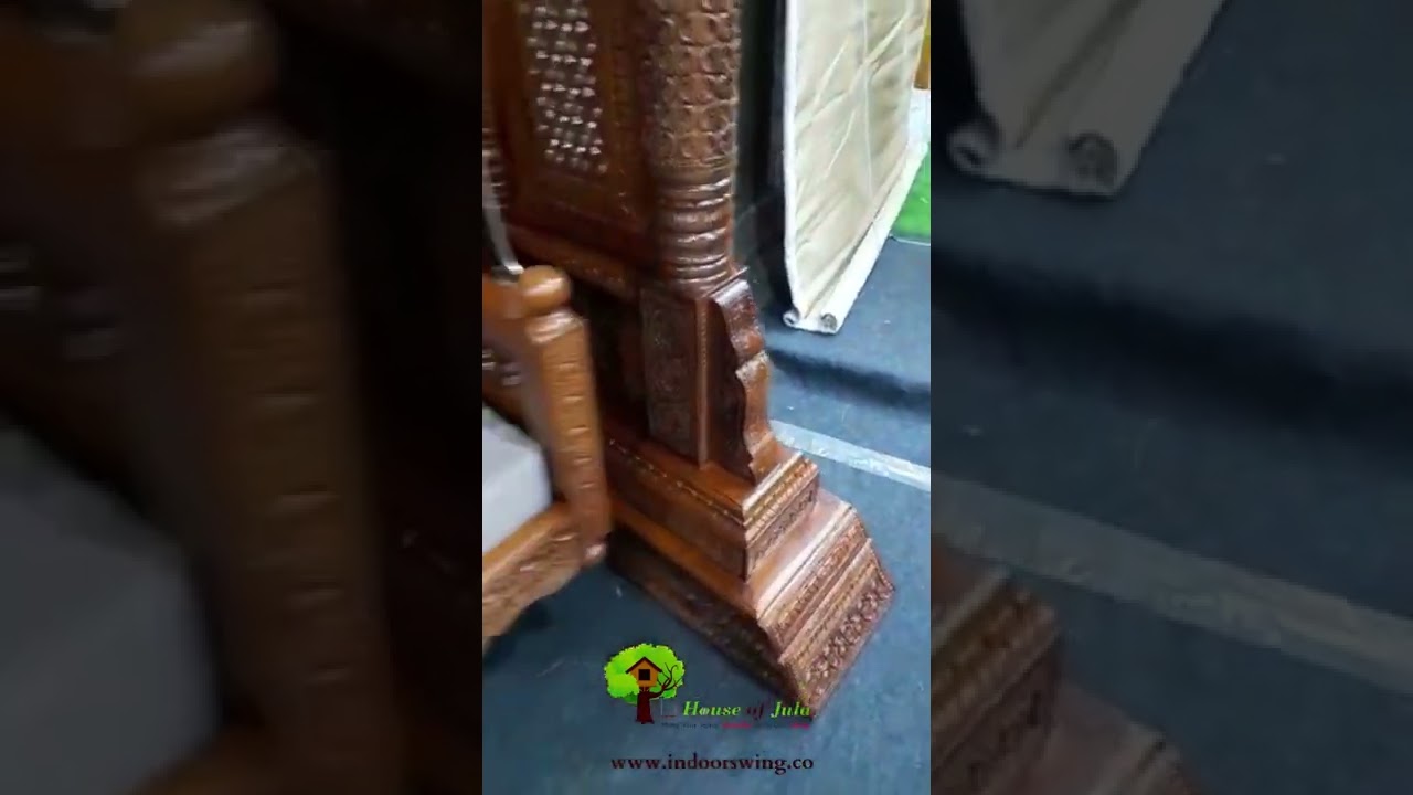 Premium Quality Teak Wood Antique Traditional Wooden Swing/ Oonjal/ Jhula - House of Jula, Ahmedabad