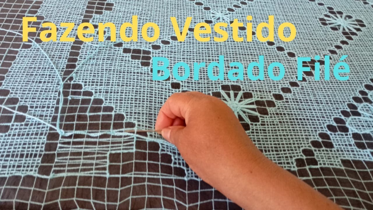 Trazendo Um Vestido de Um Ombro Só - Bordado Filé