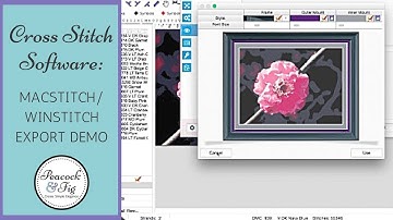 MacStitch/WinStitch cross stitch software pattern export demo