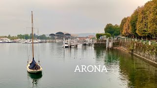 Arona, Italy 🇮🇹 Lake Maggiore. Walking tour in rainy day. Italian autumn 🍂 4K screenshot 5