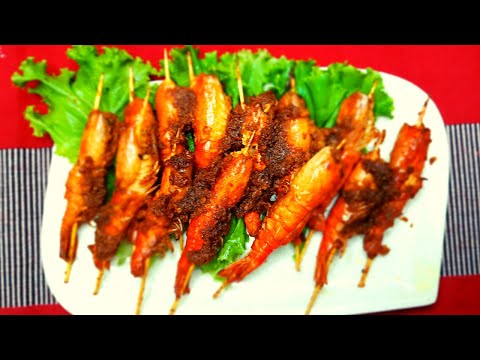 ভিডিও: কিভাবে Skewers উপর রুটি চিংড়ি রান্না করা