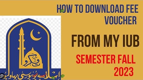 How to download fee voucher for BS fall semester from my iub fall 2023 IUB || Last date
