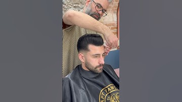 New old style pompadour with fade🤘🏽 #classic #haircut #pompadour #barbershop #hairinspo