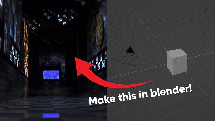 Blender Speed Modeling #10] Remaking the Map of FNaF 1 in 3D Part