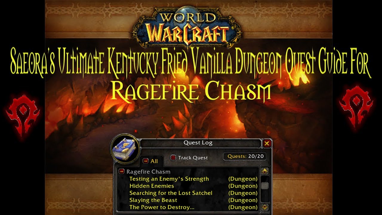 Vanilla Dungeon Quest Guide for Ragefire Chasm YouTube