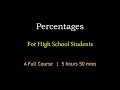 Percentages  a full course  maths center