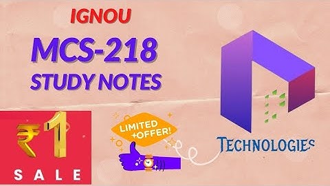 MCS 218 Study Notes/Important Questions For Exams || MCA_NEW || DalalTechnologies