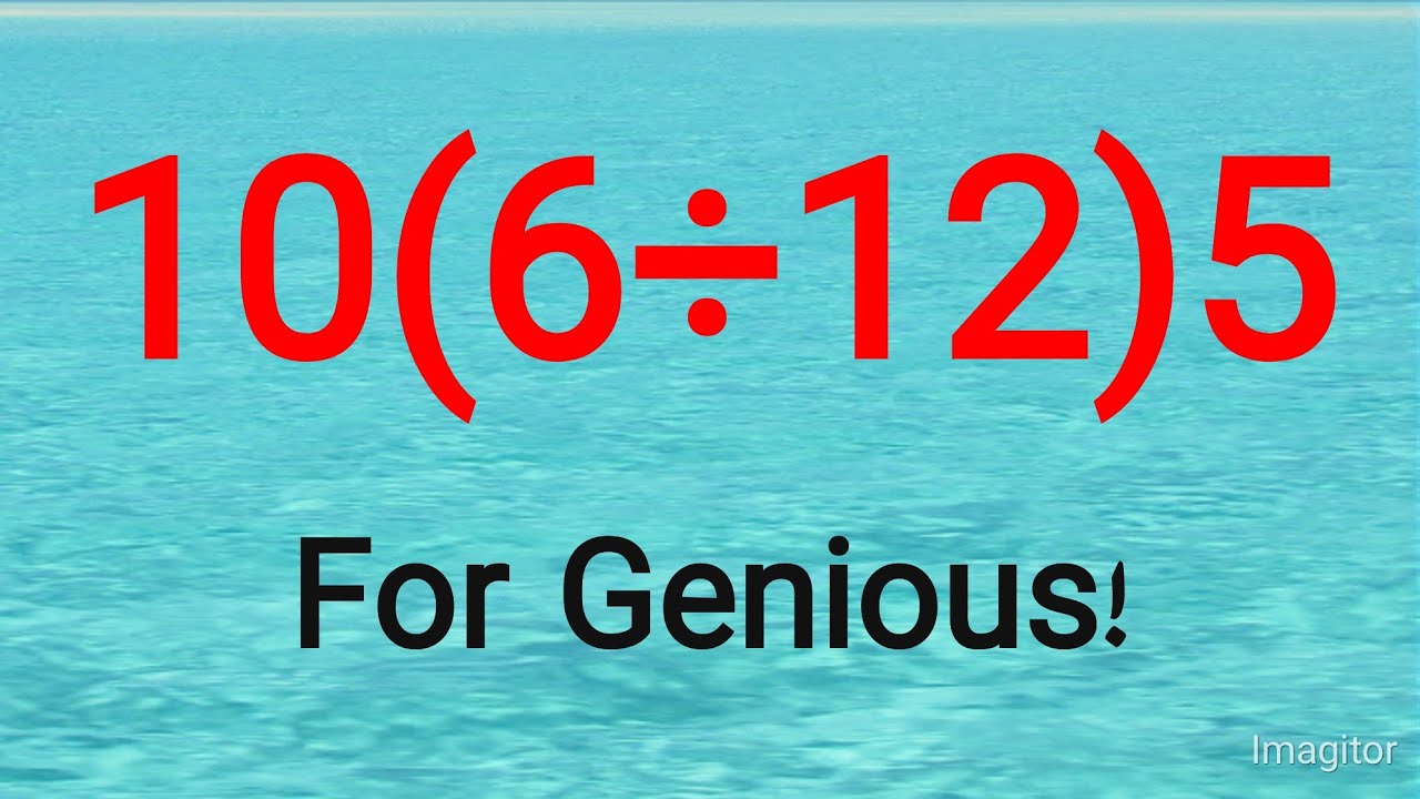 This Simple Math Question Is Only For Smart One! - YouTube