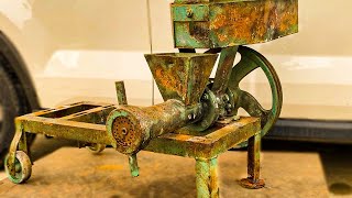 Restoring The Classic Bran Pellet Making Machine For Livestock Farming // DIY Feed Pellet Machine