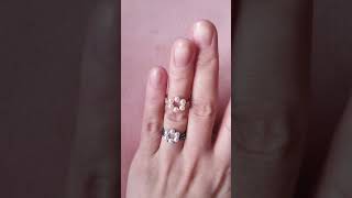 #flowerring#beadedrings_tutorial  beaded Ring Tutorial خاتم بالخرز خاتم بالعقيق