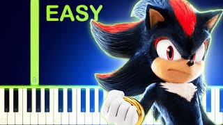 Sayonara, Shadow The Hedgehog Sonic 3 Movie - Easy Piano Tutorial