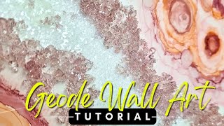 Geode Resin Art Tutorial 💫 Resin Art Beginners ❤️ Geode Resin Wall Art With Druzy 🤍 Resin Tutorial
