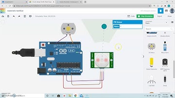 Circuit for an Automatic Sanitization tunnel#Arduino#Tinkercad