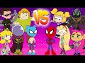 Teen titans go vs mario spiderman and friends cartoon character color swap  setc