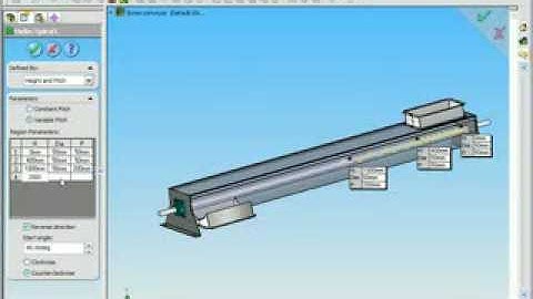 Variable Pitch Helix Demonstration on a Screw Conveyor