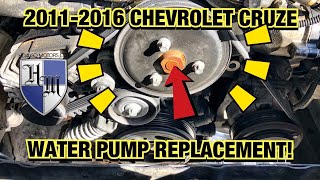 COOLANT LEAK FIXED! 2011-2016 CHEVROLET CRUZE 1.4L WATER PUMP REPLACEMENT - OVERHEATING FIXED FAST
