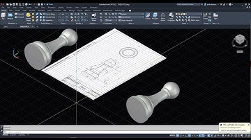 AutoCAD Tutorial : How to draw a chess piece (pawn)