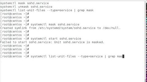How to mask and unmask services with systemctl on RHEL or CentOS