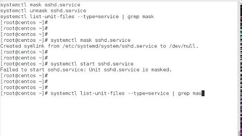 How to mask and unmask services with systemctl on RHEL or CentOS