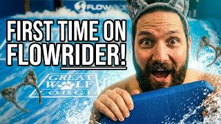 Wolf Rider Wipeout First Time Riding The Flowrider At Great Wolf Lodge In Anaheim