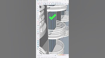 SketchUp tricks and tips! Creating curved handrails without any plugins in #sketchup #nicetowers