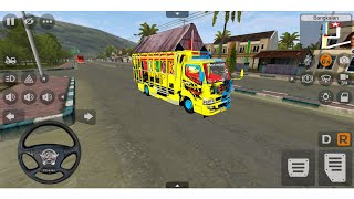 Truk Oleng Canter Terpal Gayor Mod - Mobil Balap For Bus Simulator Indonesia Android Gameplay screenshot 5