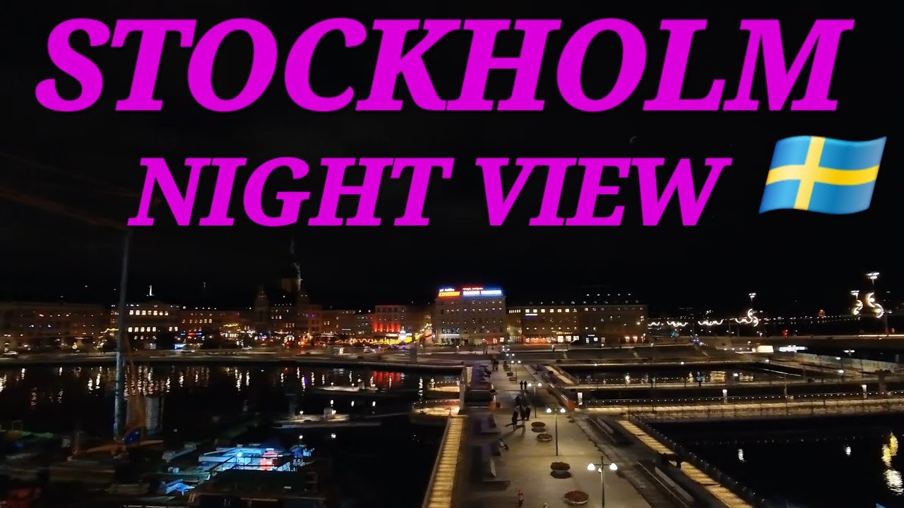 Stockholm Night  Walk View !Mälarterassen - One of Stockholm's Best and Popular place.
