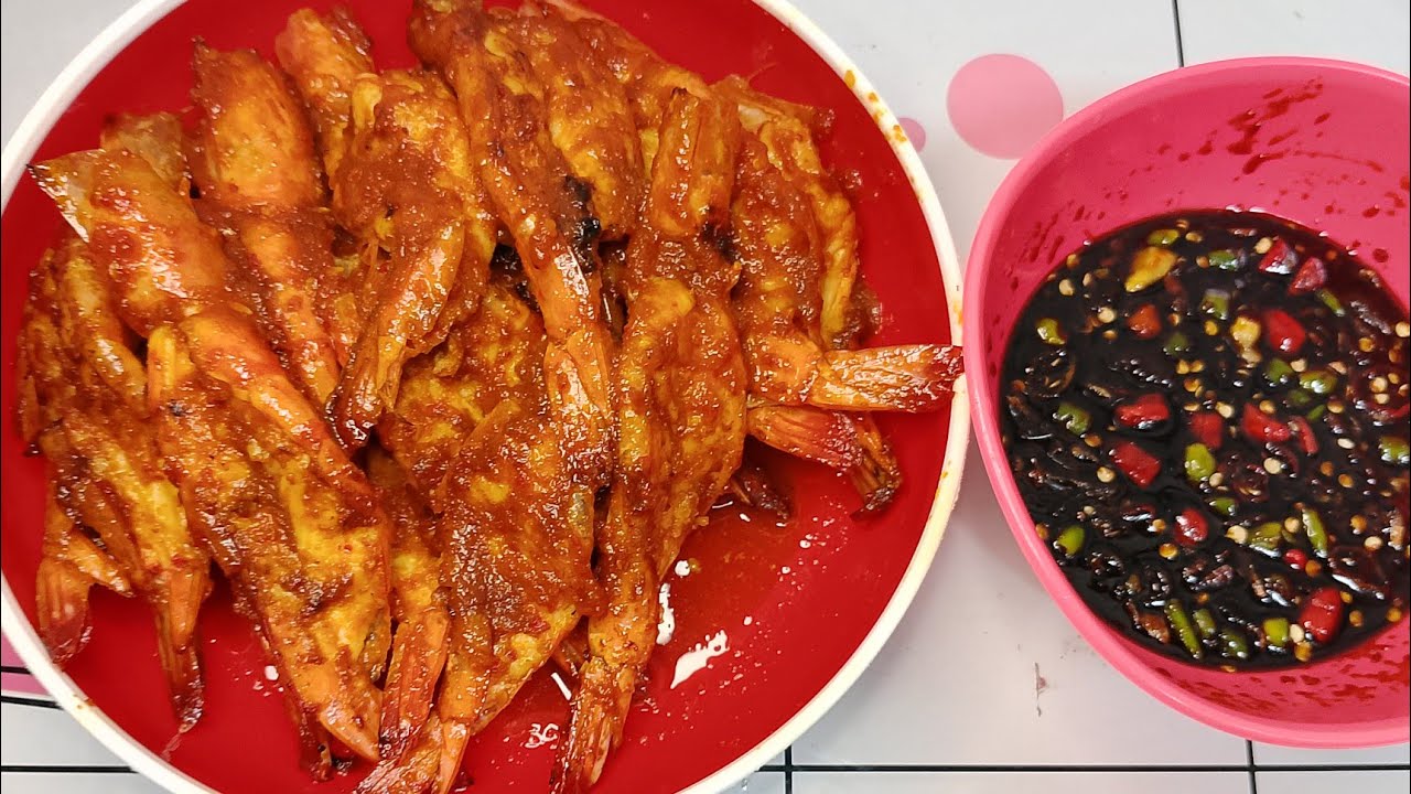 RESEP UDANG BAKAR JIMBARAN DENGAN SAMBAL KECAP 