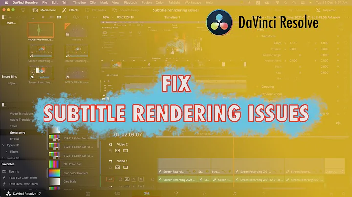 Fix Subtitle Rendering Issues on DaVinci Resolve