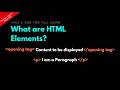 Understanding What are HTML Elements || Lesson 2 || HTML5 &amp; CSS3