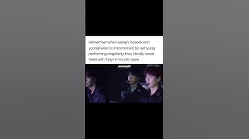 the way 3 of them stood up there mouth open after seeing V performing singularity #bts #v #shorts