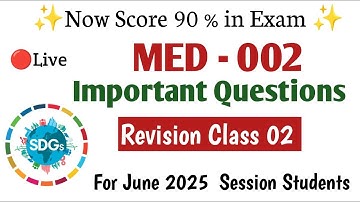 MED 002 Important Questions One Shot Revision|MED 002 Sustainable Development: Issues and Challenges